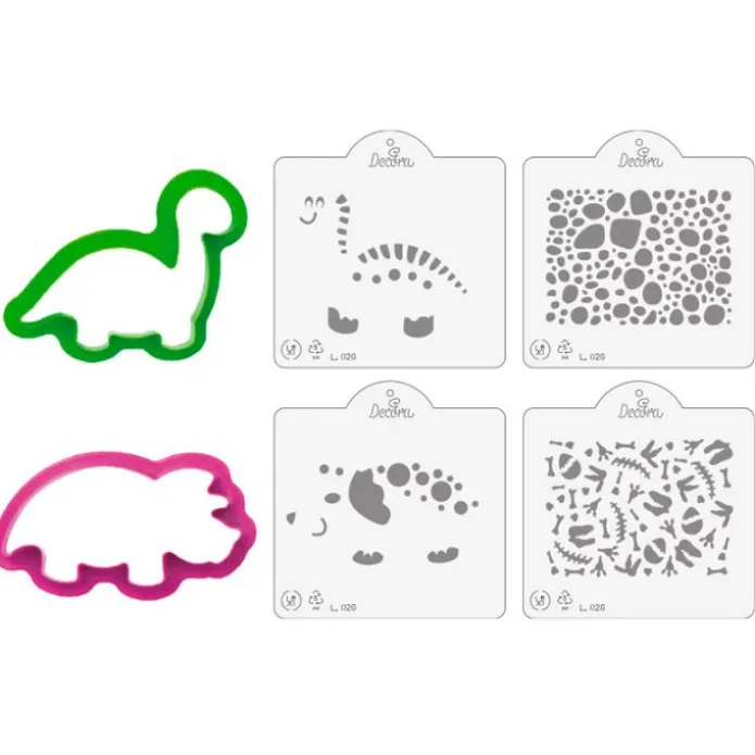Cortadores y stencils dinosaurios - Decora