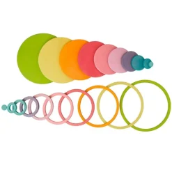 Círculos concéntricos y anillos colores pastel - Grimm's