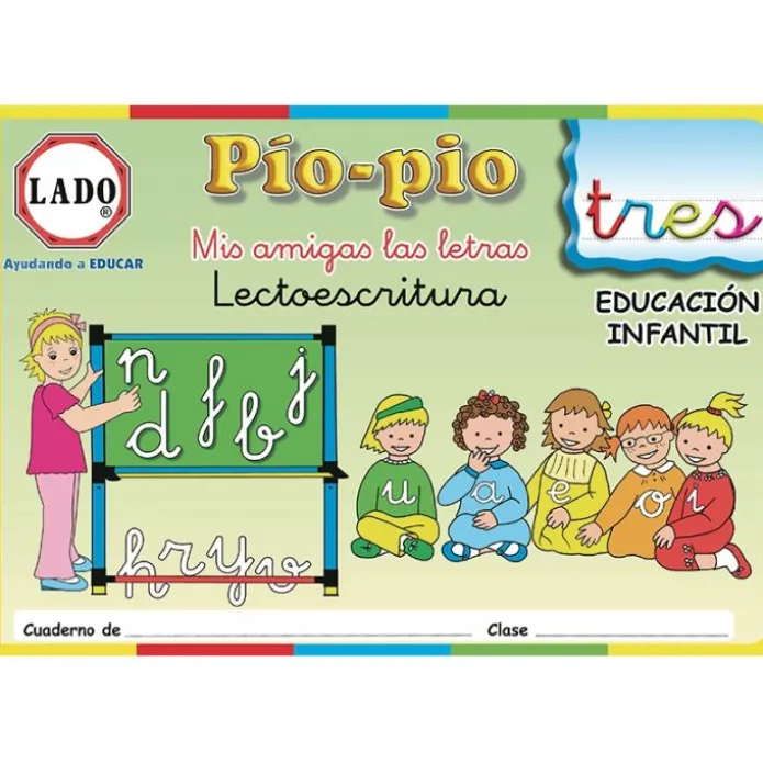 Cuadernos de lectoescritura Mis amigas las letras Pío-Pío 3 y 4 - LADO