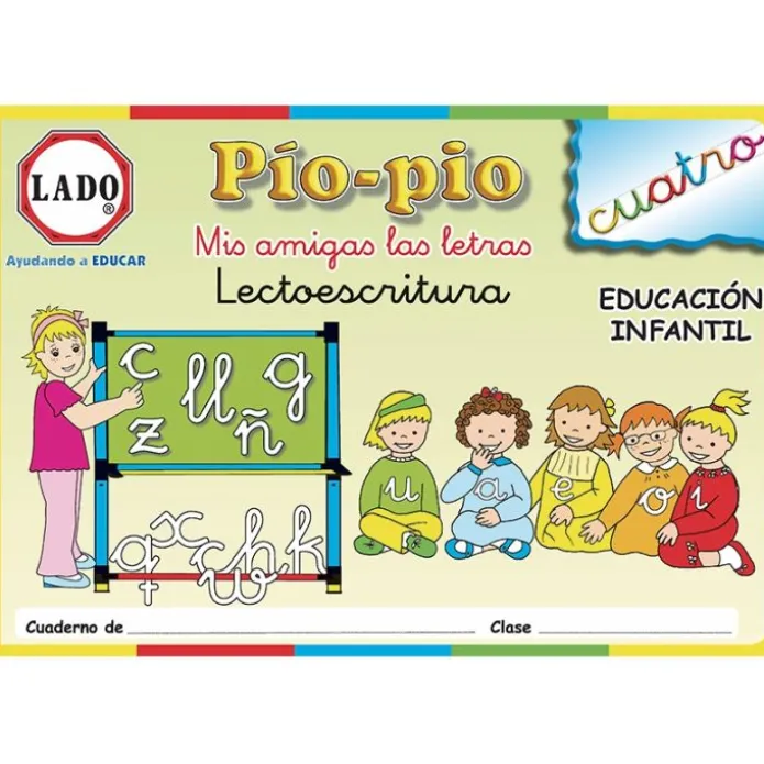 Cuadernos de lectoescritura Mis amigas las letras Pío-Pío 3 y 4 - LADO