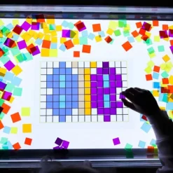 Cuadrados de colores translúcidos de 2 tamaños (300) - EDX Education