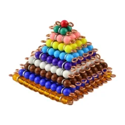 Cuadrados de perlas de colores - Montessori