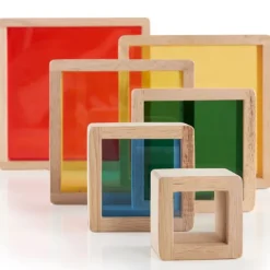 Cuadros de madera apilables arcoíris (6) - Guidecraft