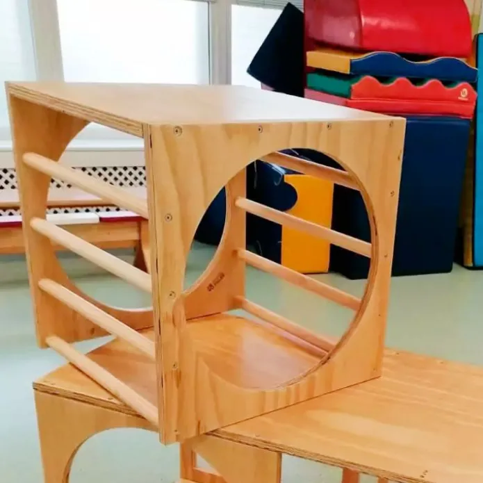 Cubo de gateo de madera - Pikler