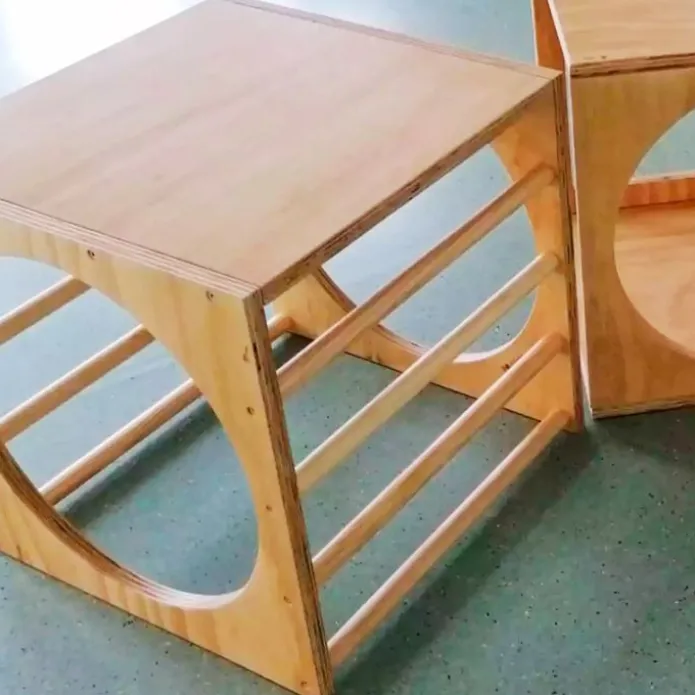 Cubo de gateo de madera - Pikler