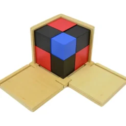 Cubo del binomio de madera - Montessori
