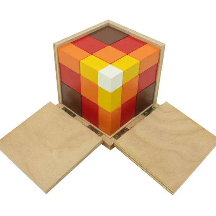 Cubo del trinomio aritmético de madera - Montessori