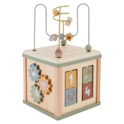 Cubo de madera con actividades Pequeña Granja - Little Dutch