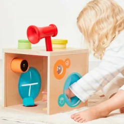 Cubo de madera con actividades sensoriales - Janod