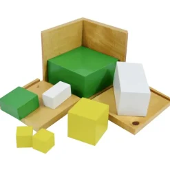 Cubo de madera potencias de 2 - Montessori