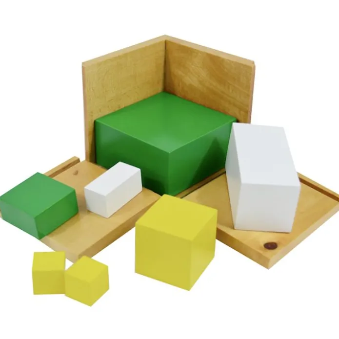 Cubo de madera potencias de 2 - Montessori