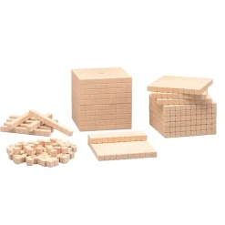 Cubo de mil de madera para set de base 10 - Wissner