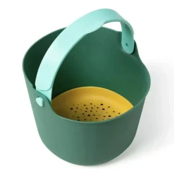 Cubo de playa con colador Bucki verde - Quut