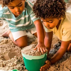 Cubo de playa con colador Bucki verde - Quut