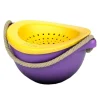 Cubo de playa con colador PoBi morado y amarillo - Bibio