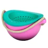 Cubo de playa con colador PoBi rosa y turquesa - Bibio