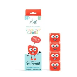 Cubos acuáticos de luz rojos Sammy (4) - GloPals