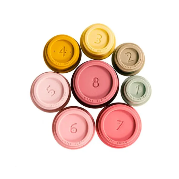 Cubos apilables con números (8) - Little Dutch
