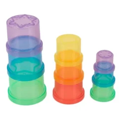 Cubos apilables con orificios para agua de colores translúcidos (9) - TickiT