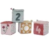 Cubos apilables de peluche Flores y mariposas - Little Dutch