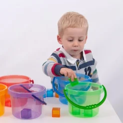 Cubos con asa de colores translúcidos (6) - TickiT