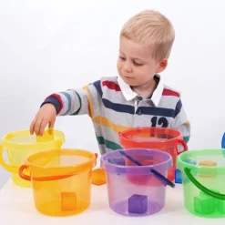 Cubos con asa de colores translúcidos (6) - TickiT