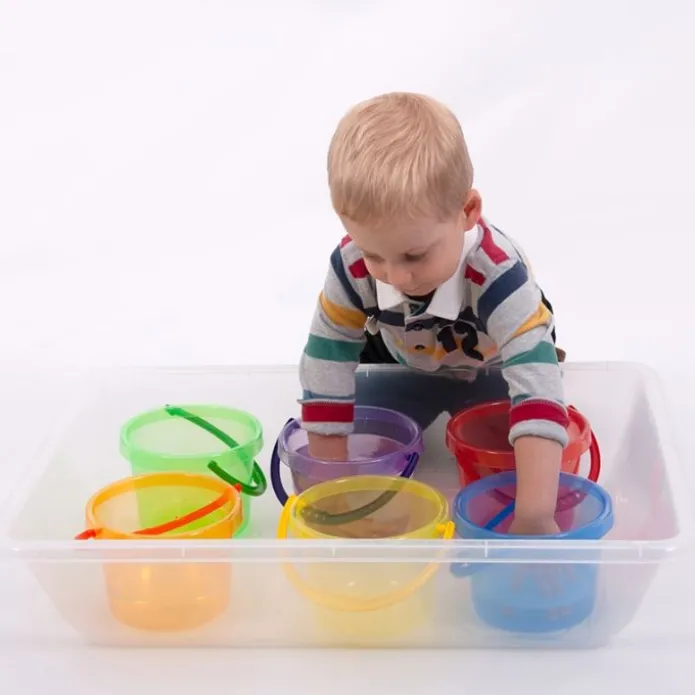 Cubos con asa de colores translúcidos (6) - TickiT