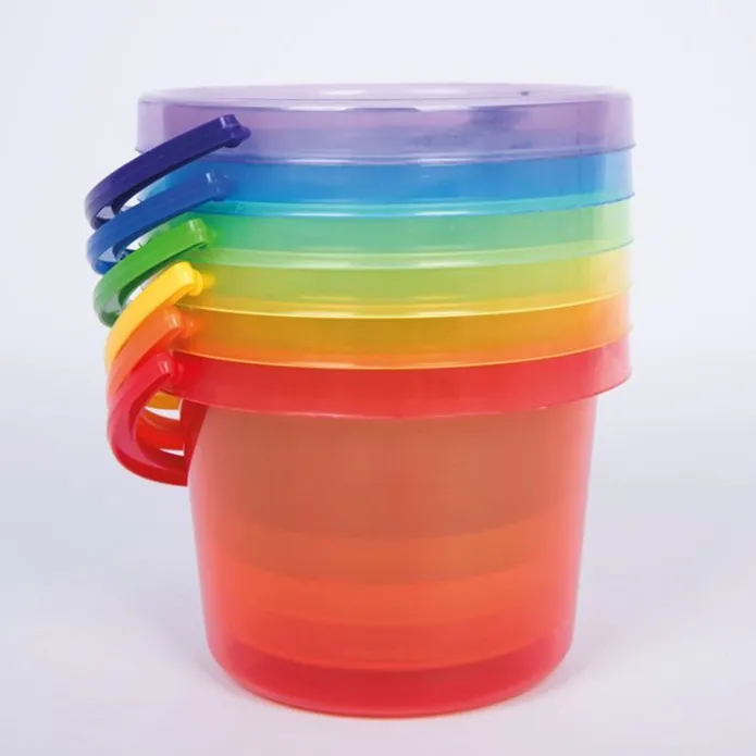 Cubos con asa de colores translúcidos (6) - TickiT