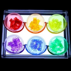 Cubos con asa de colores translúcidos (6) - TickiT