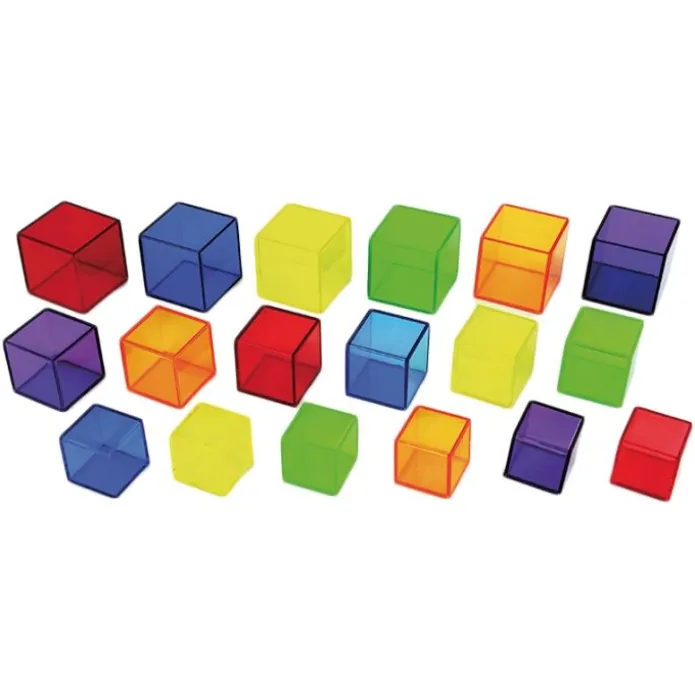 Cubos de percepción de colores translúcidos (54) - TickiT