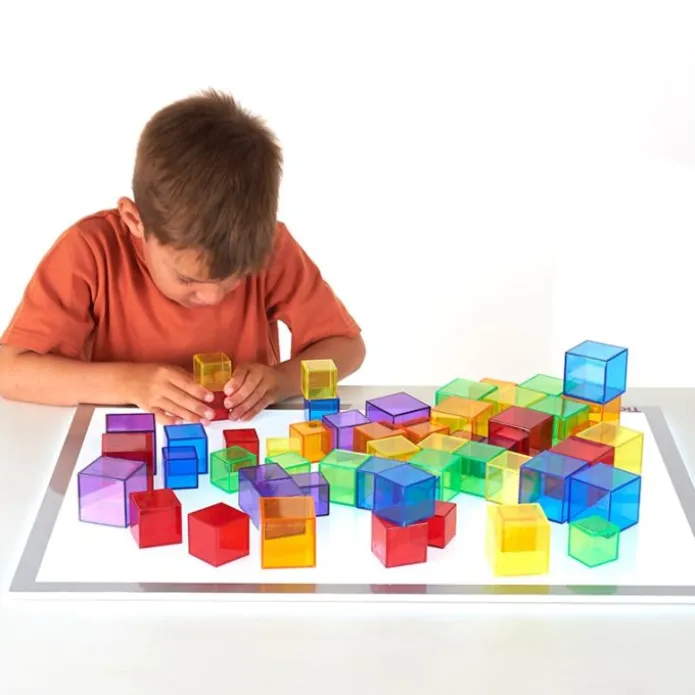 Cubos de percepción de colores translúcidos (54) - TickiT