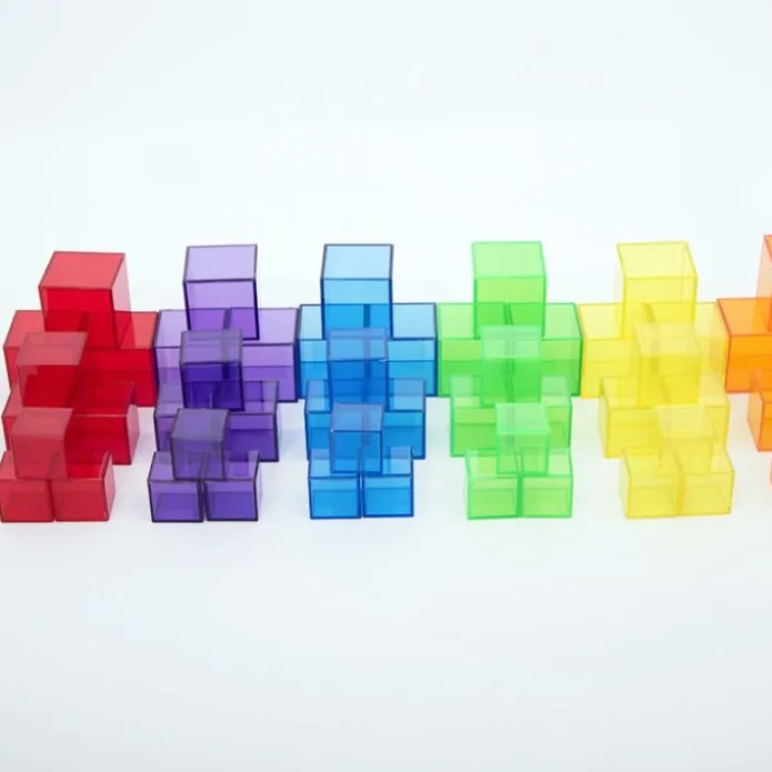 Cubos de percepción de colores translúcidos (54) - TickiT