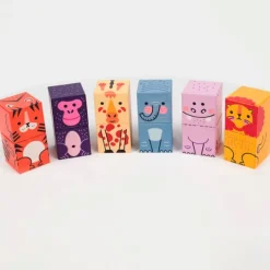Cubos magnéticos animales de la sabana Ima Cube Baby 12 piezas - Braintoys