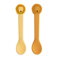 Cucharas de silicona amarillas León (2) - Trixie
