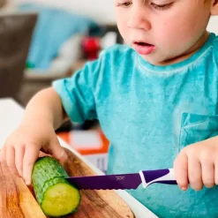 Cuchillo de autonomía rojo - Acero inoxidable - KiddiKutter
