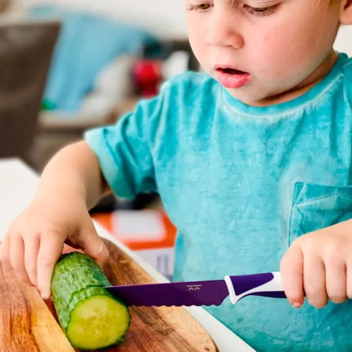 Cuchillo de autonomía verde sage - Acero inoxidable - KiddiKutter