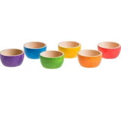 Cuencos de madera colores arcoíris (6) - Grapat