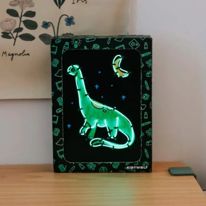 Decoración con luz verde Kidyneon dinosaurios - Kidywolf