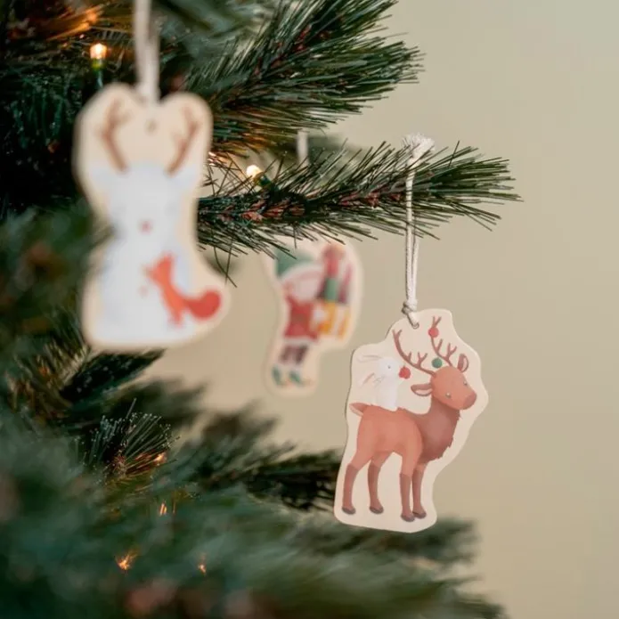 Decoraciones de madera árbol de Navidad (12) - Little Dutch