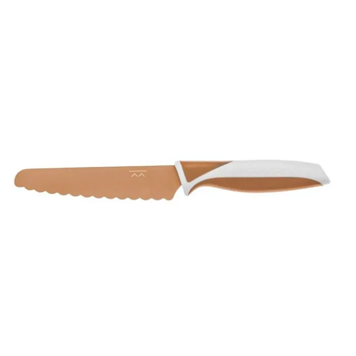 Delantal marrón lunares y cuchillo de autonomía marrón - KiddiKutter