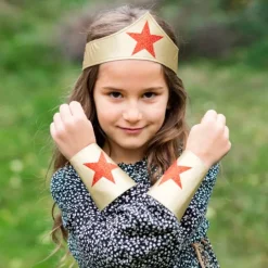 Diadema y muñequeras disfraz héroe o heroína - Great Pretenders