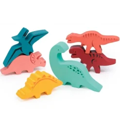 Dinosaurios apilables de madera (6) - Mentari