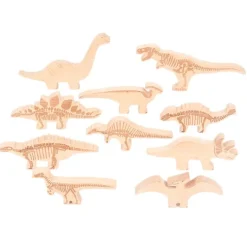 Dinosaurios de madera con esqueleto (10) - TickiT