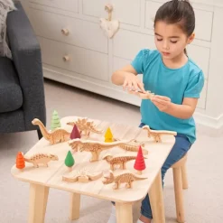 Dinosaurios de madera con esqueleto (10) - TickiT