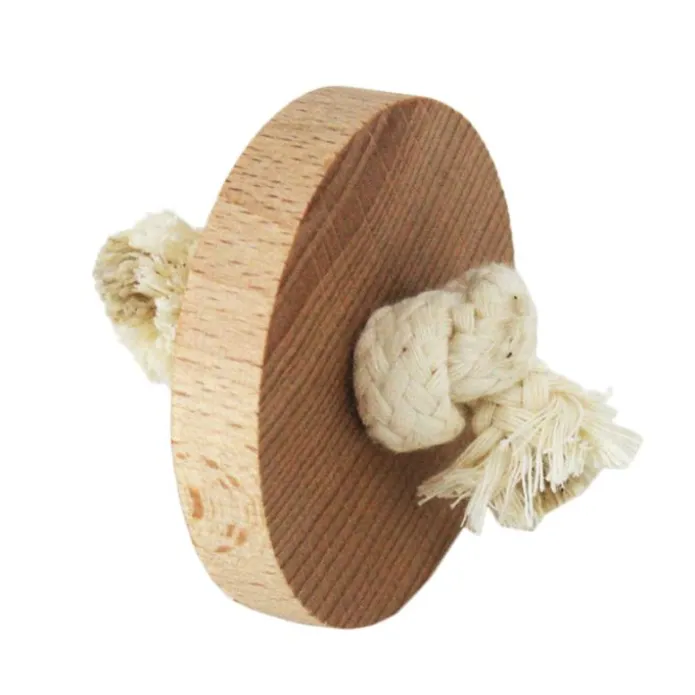 Disco de madera con cuerda de algodón Montessori - Enrosca