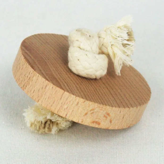 Disco de madera con cuerda de algodón Montessori - Enrosca