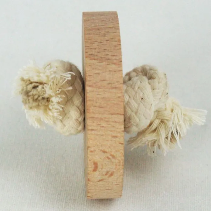 Disco de madera con cuerda de algodón Montessori - Enrosca