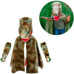 Disfraz capa de dinosaurio T-rex con garras talla 4-6 - Great Pretenders