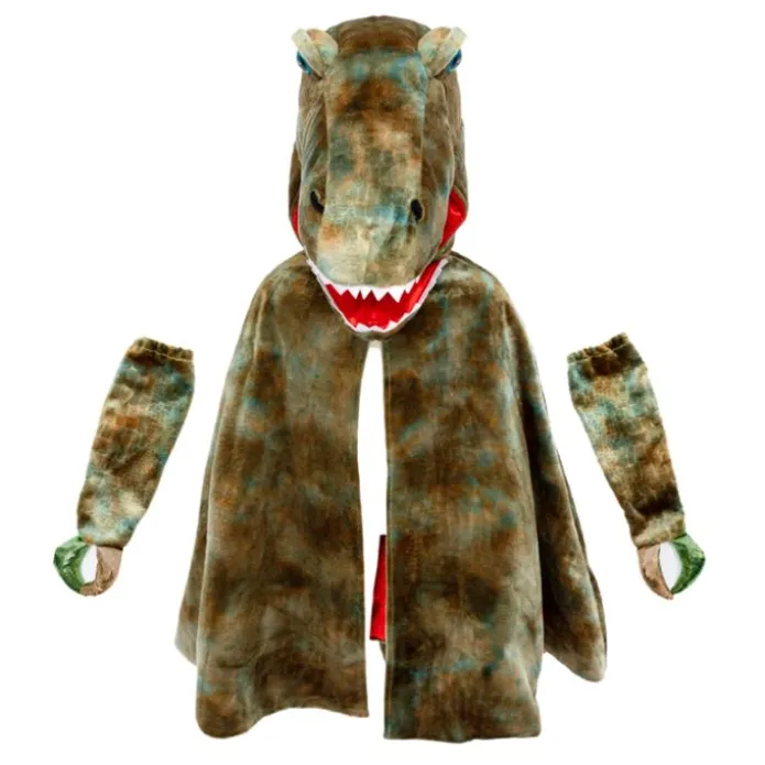 Disfraz capa de dinosaurio T-rex con garras talla 4-6 - Great Pretenders