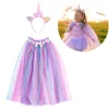Disfraz capa de unicornio con diadema talla 4-6 - Great Pretenders